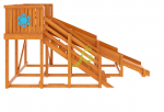 Деревянная зимняя горка ‘IgraGrad Snow Fox’, скат 4 м