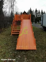 Детская деревянная зимняя горка ‘IgraGrad Snow Fox’, скат 5,9 м