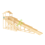 Зимняя горка ‘IgraGrad Snow Fox (Домик)’, скат 10 м, без окраски