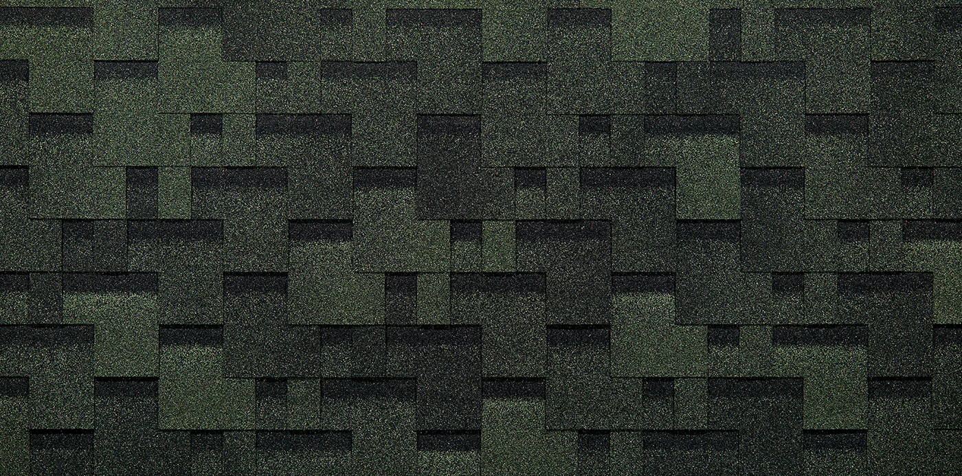 Гибкая черепица Eurasia, Лабиринт, Зелёный Гибкая черепица Eurasia, Лабиринт, Зелёный