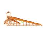 Зимняя деревянная горка ‘IgraGrad Snow Fox 12 м’ с двумя скатами