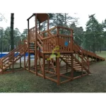 Зимняя деревянная горка ‘IgraGrad Snow Fox 12 м’ с двумя скатами