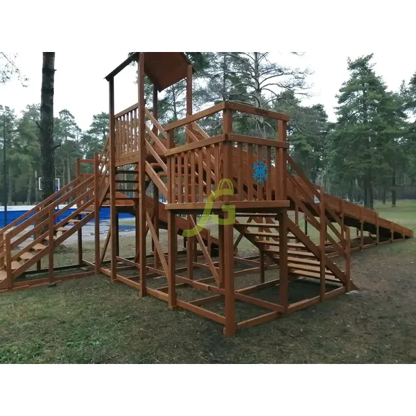 Зимняя деревянная горка ‘IgraGrad Snow Fox 12 м’ с двумя скатами Зимняя деревянная горка ‘IgraGrad Snow Fox 12 м’ с двумя скатами