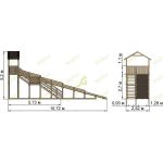 Зимняя горка ‘IgraGrad Snow Fox (Домик)’, скат 10 м