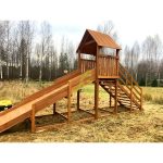 Заливная горка ‘IgraGrad Snow Fox Start с крышей’, скат 4 м