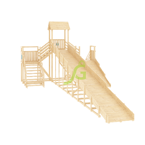 Зимняя деревянная горка ‘IgraGrad Snow Fox 12 м’ две лестницы, без окраски Зимняя деревянная горка ‘IgraGrad Snow Fox 12 м’ две лестницы, без окраски