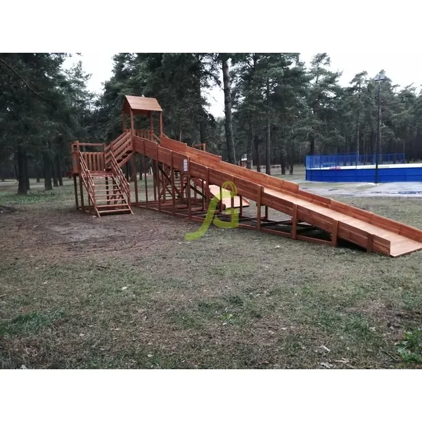 Зимняя деревянная горка ‘IgraGrad Snow Fox 12 м’ с двумя скатами Зимняя деревянная горка ‘IgraGrad Snow Fox 12 м’ с двумя скатами