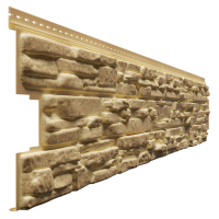 Сайдинг LUX под камень, ROCKY, кедровый орех