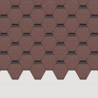 Гибкая черепица Standard, Тетрис, Коричневый