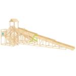 Зимняя деревянная горка ‘IgraGrad Snow Fox 12 м’ две лестницы, без окраски