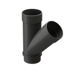 Тройник 45˚ для водосточной трубы LUX, графит