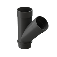 Тройник 45˚ для водосточной трубы LUX, пломбир