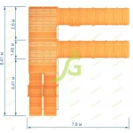 Зимняя горка ‘IgraGrad Snow Fox’, скат 5,9 м (мод.2)