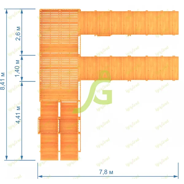 Зимняя горка ‘IgraGrad Snow Fox’, скат 5,9 м (мод.2) Зимняя горка ‘IgraGrad Snow Fox’, скат 5,9 м (мод.2)