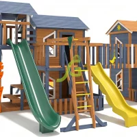 Детская деревянная площадка ‘IgraGrad Домик 7 мод.1’