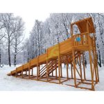 Зимняя горка ‘IgraGrad Snow Fox (Домик)’, скат 10 м
