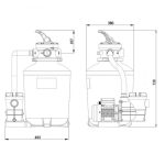 Фильтровальная установка 7 м3/ч Poolline DTS 0,5 кВт (72025)