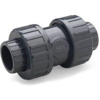 Кран шаровый 50 мм, ПВХ, одноразъёмный