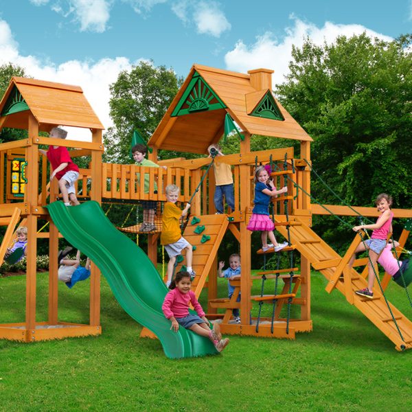 Большой спортивно-игровой комплекс из дерева «ГУЛЛИВЕР»