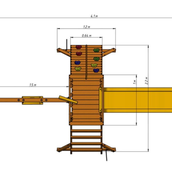 Спортивно-игровой комплекс GORILLA (PLAYNATION) «РАССВЕТ Ривьера с рукоходом»,