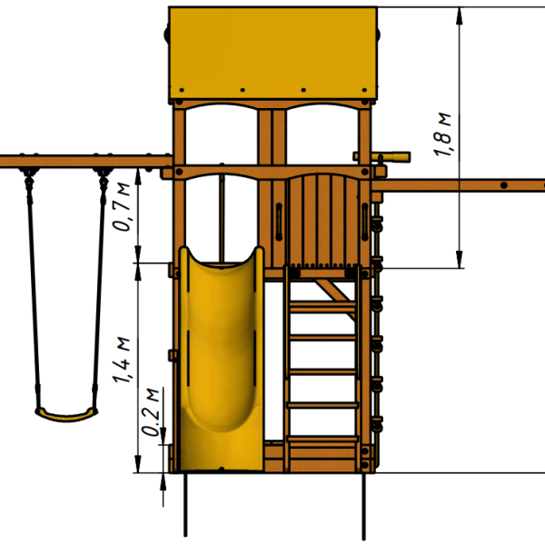 Спортивно-игровой комплекс MoyDvor Версаль с рукоходом (10202 01)