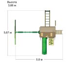Спортивно-игровой комплекс GORILLA (PLAYNATION) «РАССВЕТ Ривьера с рукоходом»,