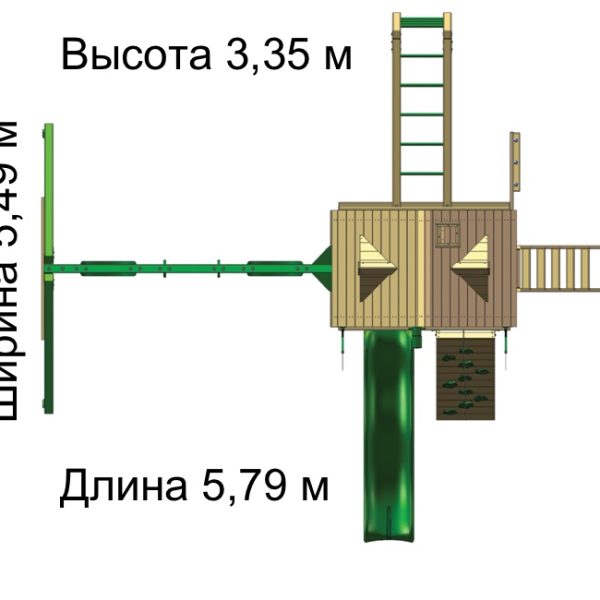 Спортивно-игровой комплекс GORILLA (PLAYNATION) «РАССВЕТ Трихауз с рукоходом»