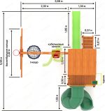 Детская площадка IgraGrad Крафт Pro 3 с трубой мод.2