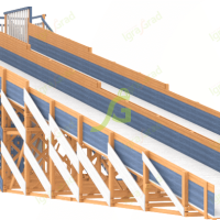 Зимняя горка IgraGrad Snow Fox, скат 18 м мод.1