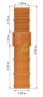 Зимняя горка «IgraGrad Snow Fox Start», скат 4 м