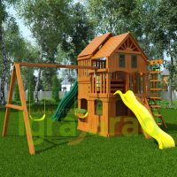 Заливная горка «IgraGrad Snow Fox Start с крышей», скат 4 м