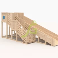 Зимняя горка «IgraGrad Snow Fox», скат 10 м (мод. 2) без окраски