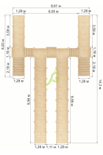 Зимняя горка «IgraGrad Snow Fox», 4 ската, без окраски