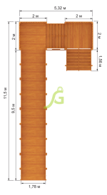 Зимняя горка «IgraGrad Snow Fox», скат 10 м (мод. 2)