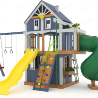 Детская площадка IgraGrad Шато 2 с трубой (Домик) мод.2