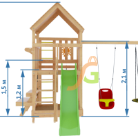 Детская площадка IgraGrad Клубный домик с трубой Luxe