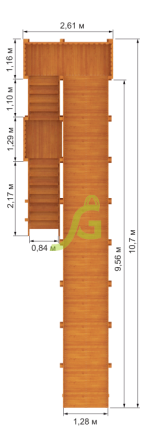 Зимняя горка «IgraGrad Snow Fox», скат 10 м