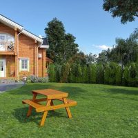 Деревянная песочница IgraGrad с крышкой