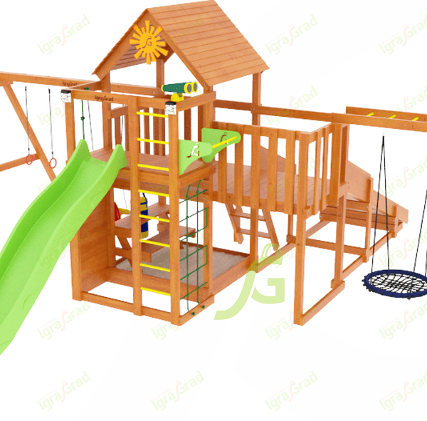 Детская площадка IgraGrad Крафт Pro 4 с зимней горкой