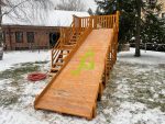 Детская деревянная зимняя горка «IgraGrad Snow Fox», скат 5,9 м