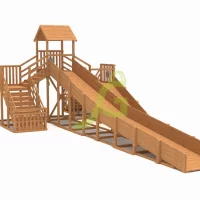 Зимняя горка «IgraGrad Snow Fox», скат 10 м (мод. 2)