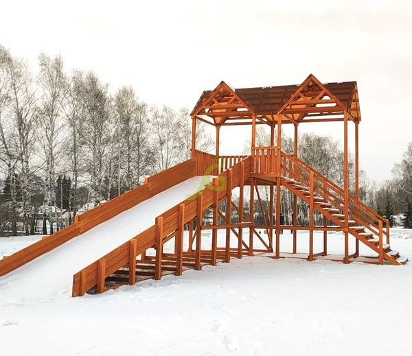 Зимняя горка «IgraGrad Snow Fox Макси», скат 10 м
