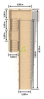Зимняя горка «IgraGrad Snow Fox», скат 8 м, без окраски