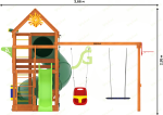 Детская площадка IgraGrad Крафт Pro 3 с трубой мод.2