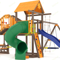 Детская площадка IgraGrad Панда Фани с балконом и трубой