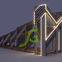 Зимняя горка «IgraGrad Snow Fox», скат 10 м мод.4