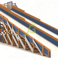 Зимняя горка «IgraGrad Snow Fox», скат 10 м (мод. 3)