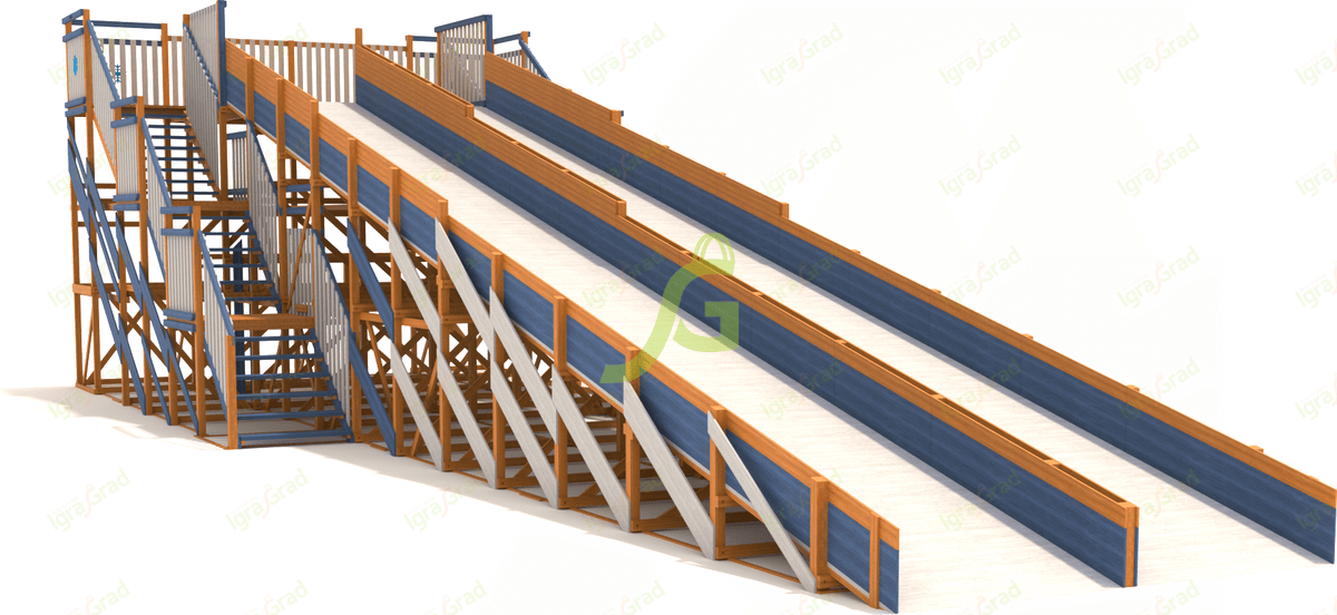 Зимняя горка IgraGrad Snow Fox, скат 18 м мод.3 Зимняя горка IgraGrad Snow Fox, скат 18 м мод.3