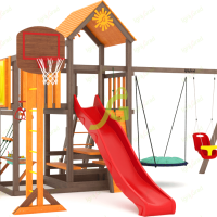 Детская площадка IgraGrad Панда Фани Мостик с трубой