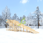 Зимняя горка «IgraGrad Snow Fox», скат 10 м, без окраски